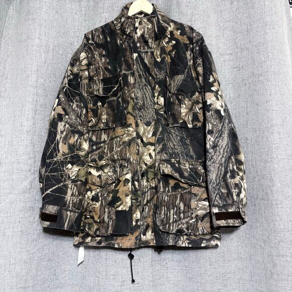 Vintage Ozark Trail Hunting Jacket Men Large 100% Cotton Mossy Oak‎ Camo 90s - Picture 1 of 6